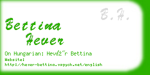 bettina hever business card